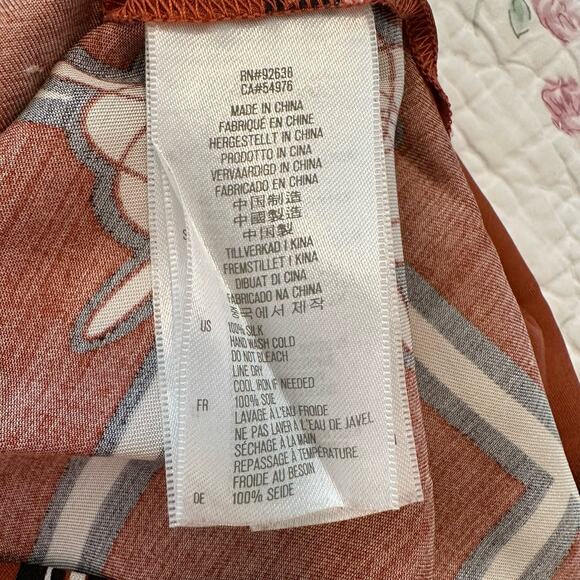 Fossil | Size 4 Galaxy Solar System Dress Burnt Orange Short Sleeve Striped - Picture 8 of 11